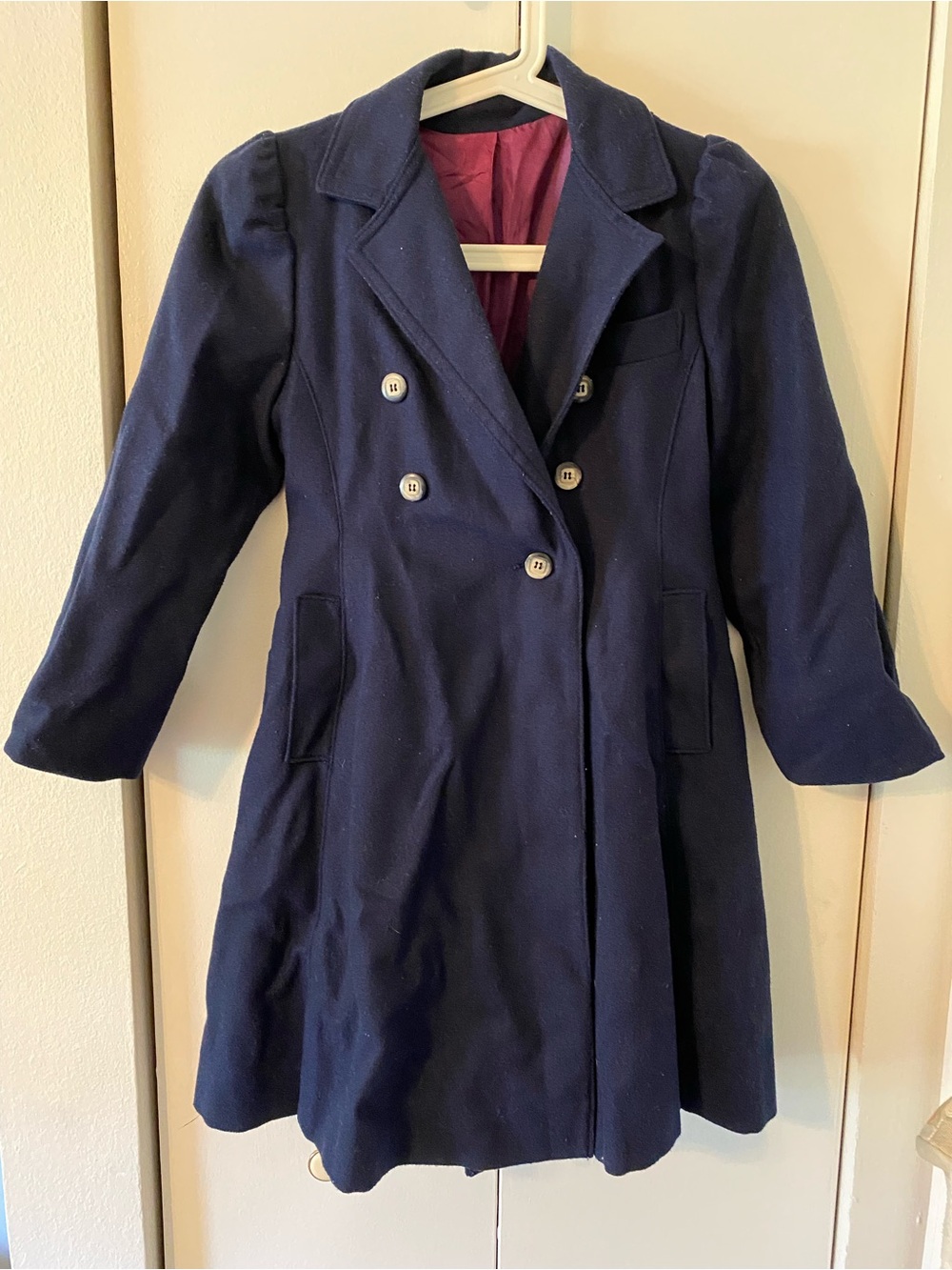 Rothschild Navy Double-Breasted Pea Coat Vintage